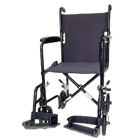 KARMAN Karman T-2017 17 Inch Seat Width Transporter with Fixed Full Armrests with Folding Backrest T-2017